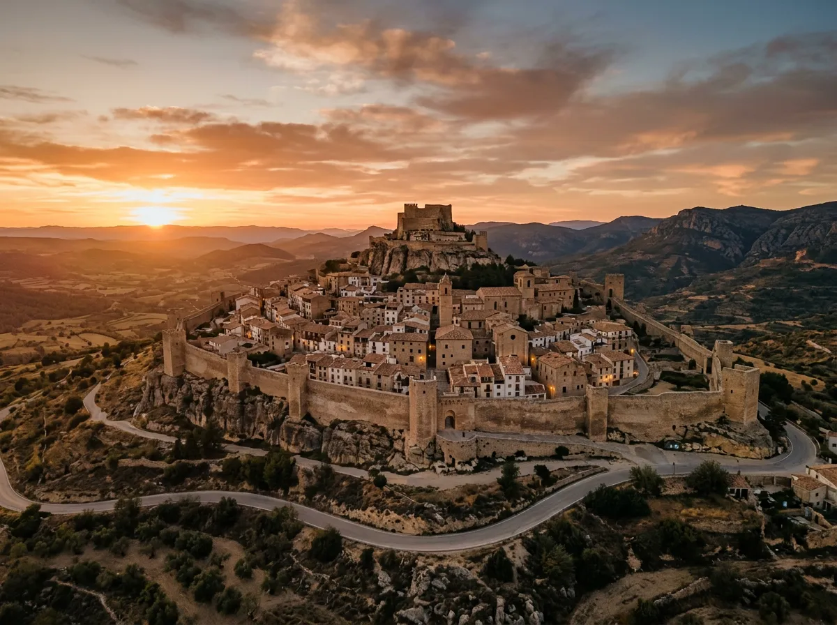 Morella amurallada al atardecer